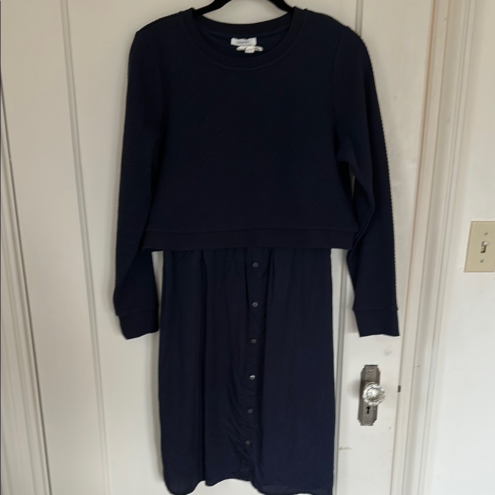 Seraphine Navy Maternity/Nursing dress
